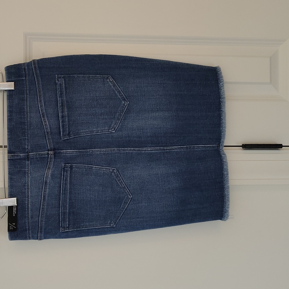 NWT Stitch Fix Liverpool Cat Eye Pull-On Skirt Indigo Color Rose Canyon 27/4 - Picture 13 of 16